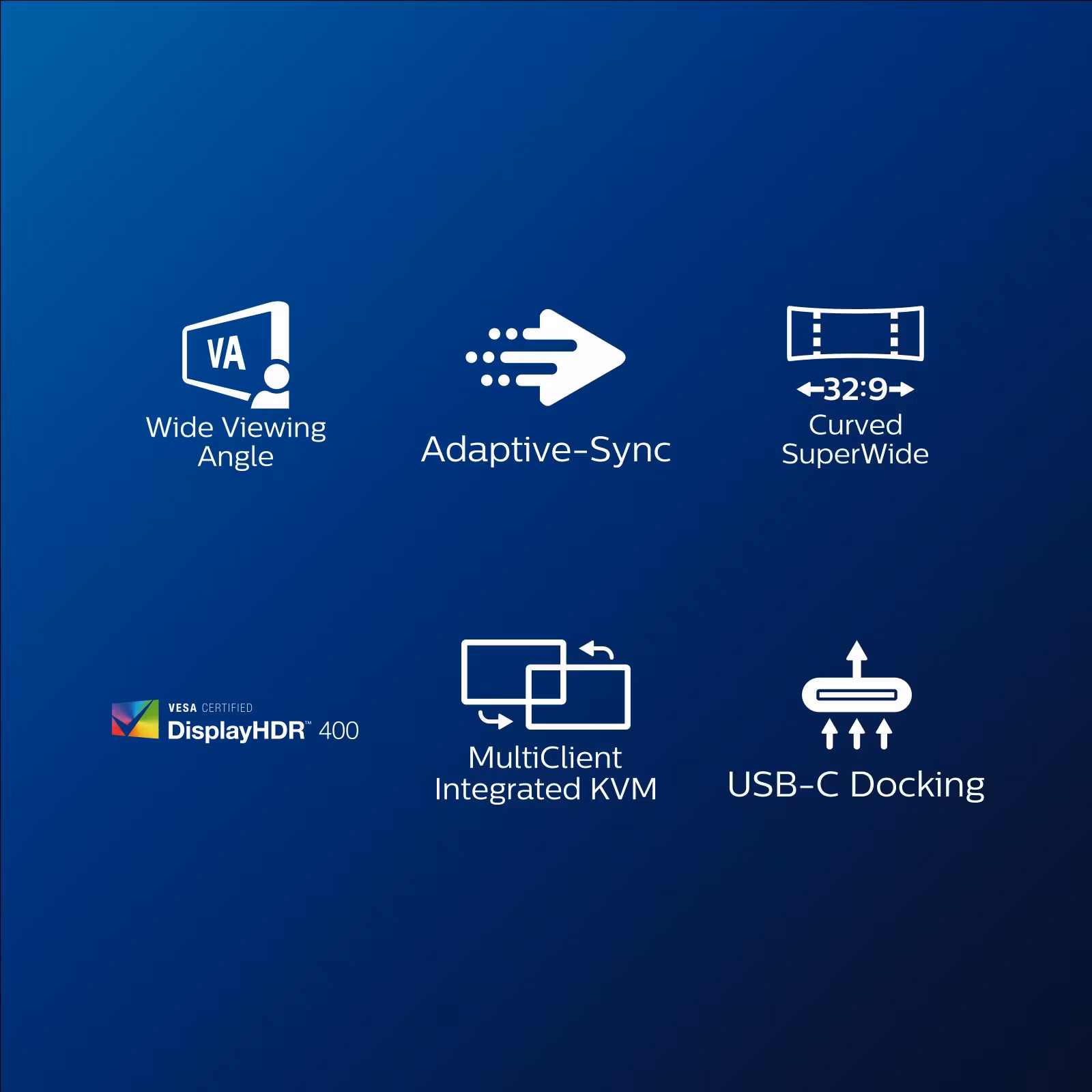 Philips Brilliance 499P9H 49" VA 32:9 Dual QHD Böjd USB-C-skärm