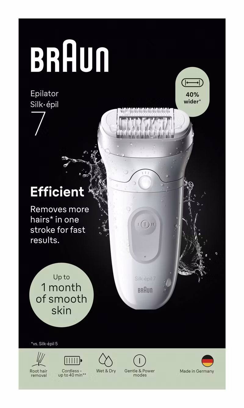 Braun Silk-épil 7 SE7-000 Epilator Vit/Silver