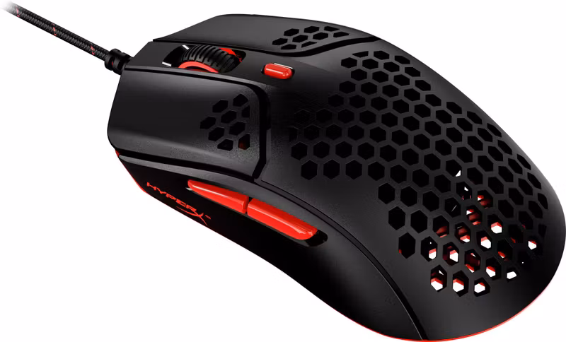 HyperX Pulsefire Haste Gamingmus Trådbunden Svart/Röd