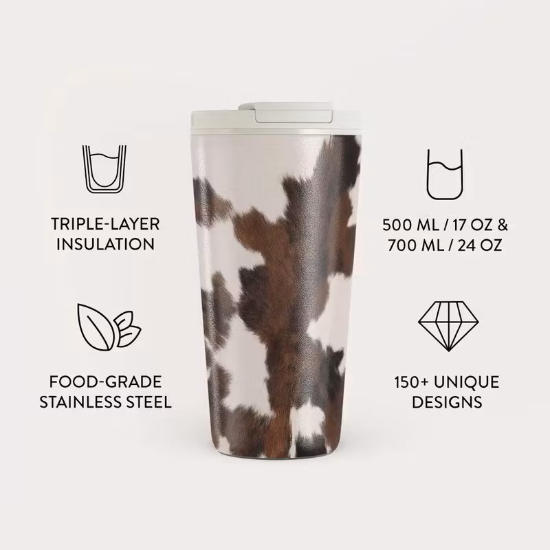 Burga Celestial 500 ml Termosmugg med lock och sugrör i rostfritt stål