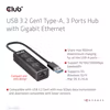 Club 3D CSV-1430A 4-i-1 USB 3.2 Gen 1-hubb med 3 × USB-A och Gigabit Ethernet Svart