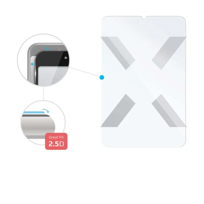 FIXED FIXGT-1000 2,5D Härdat Skyddsglas för Apple iPad 10,9" (2022)/iPad 11" (2025) Transparent