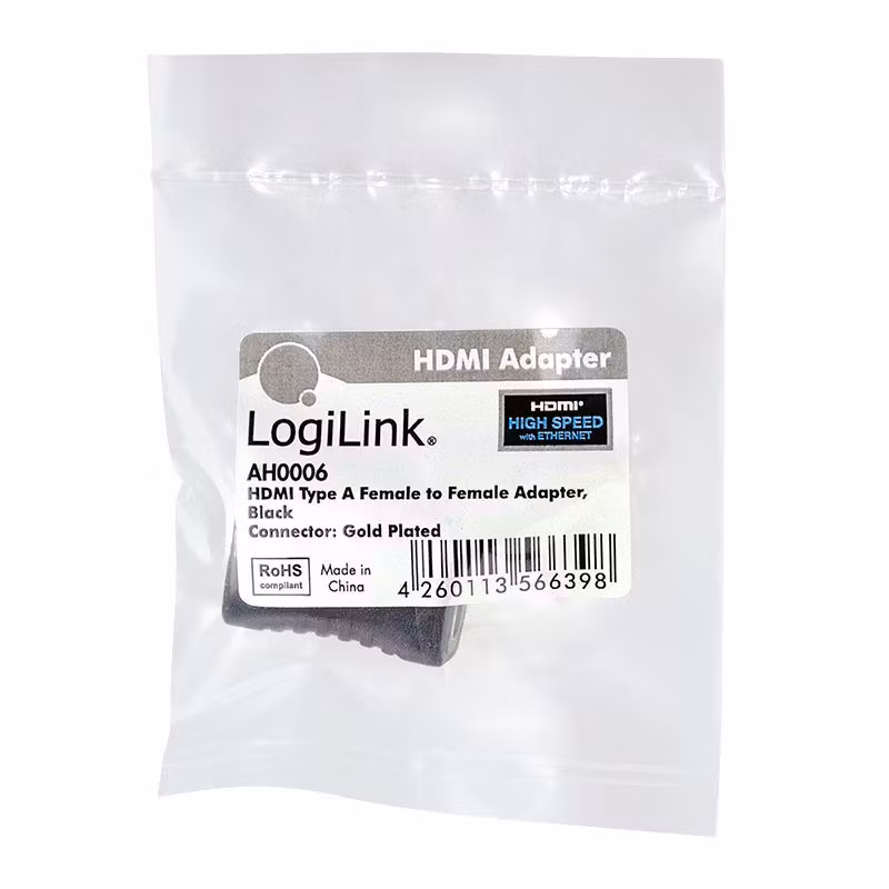 LogiLink AH0006 HDMI-koppling hona till hona Svart