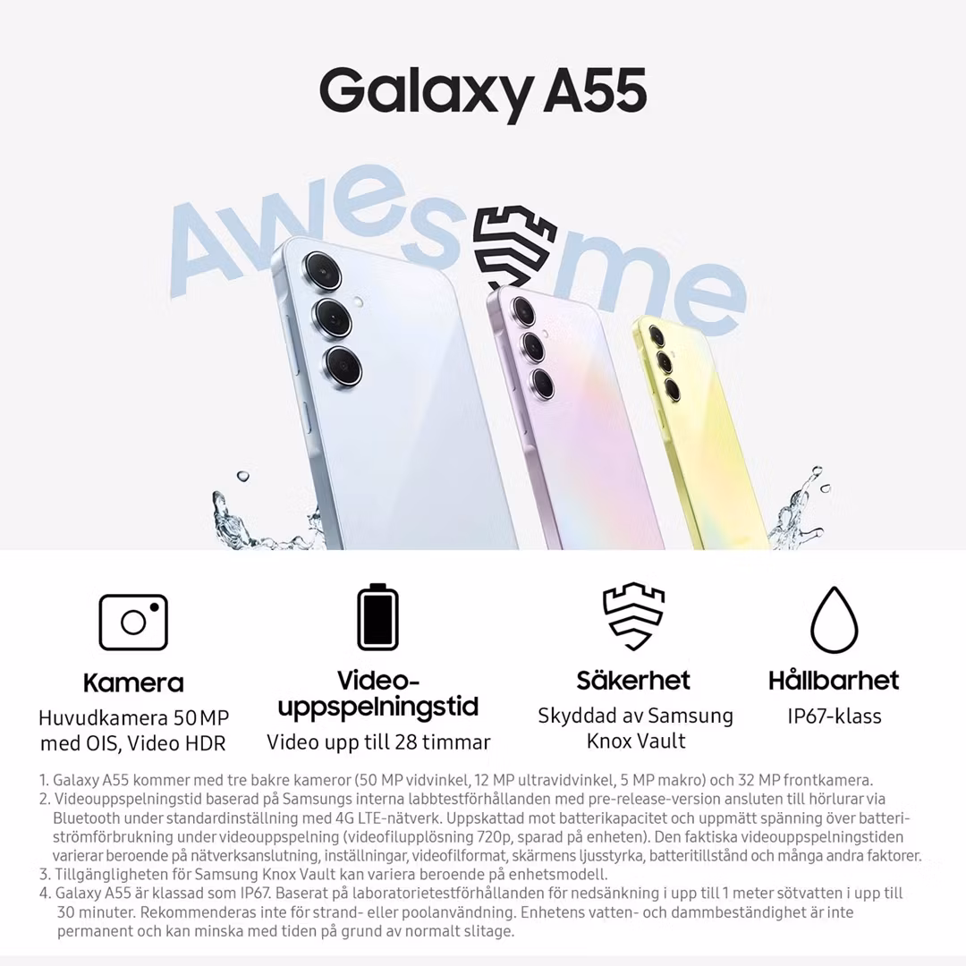 Samsung Galaxy A55 6.6" 128GB Awesome ice blue