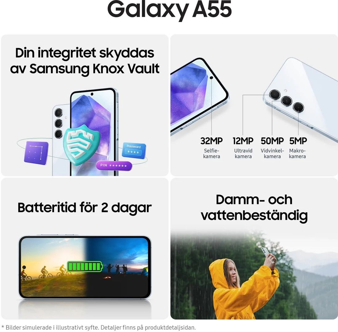 Samsung Galaxy A55 6.6" 256GB Awesome navy