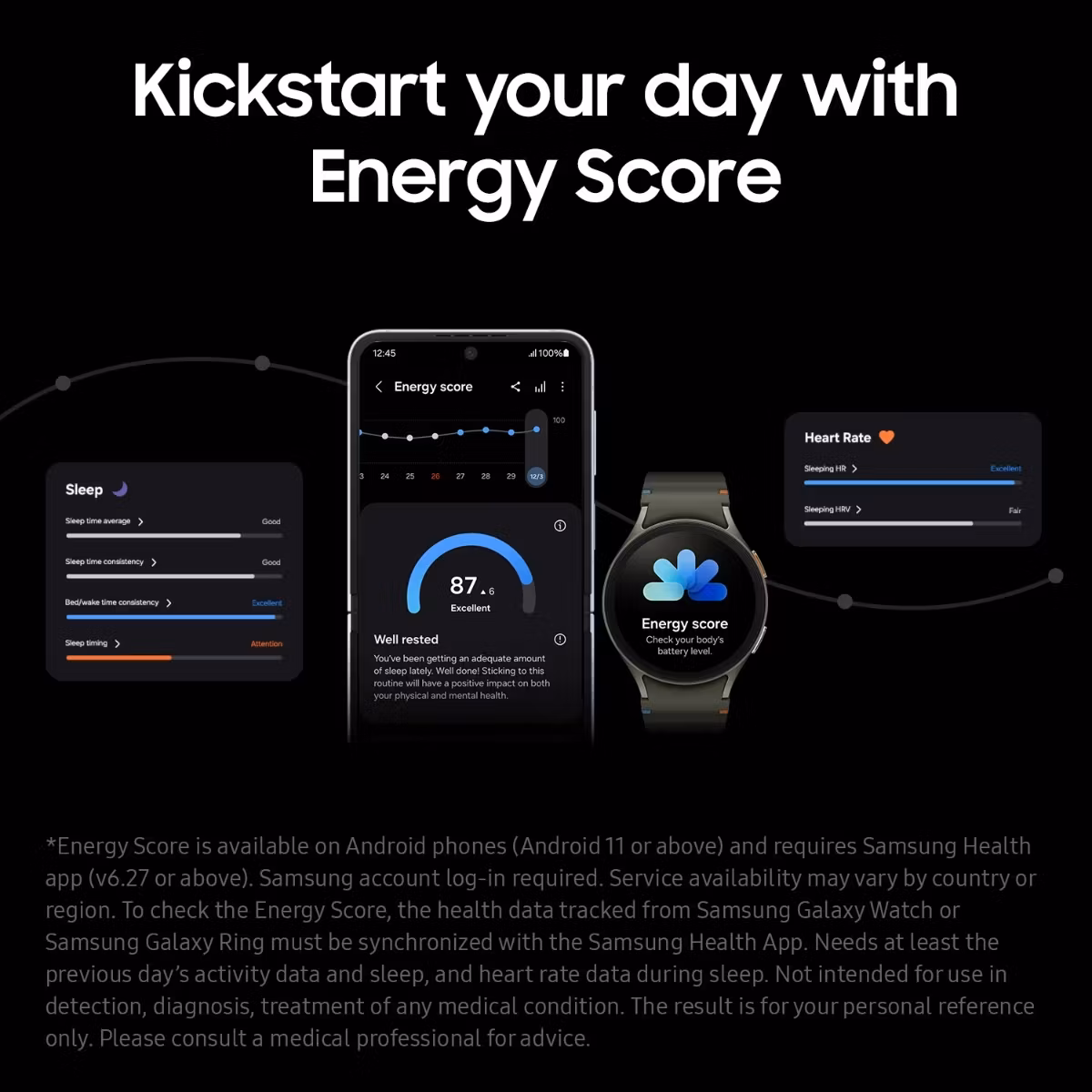 Samsung Galaxy Watch7 LTE 44 mm smartklocka grön