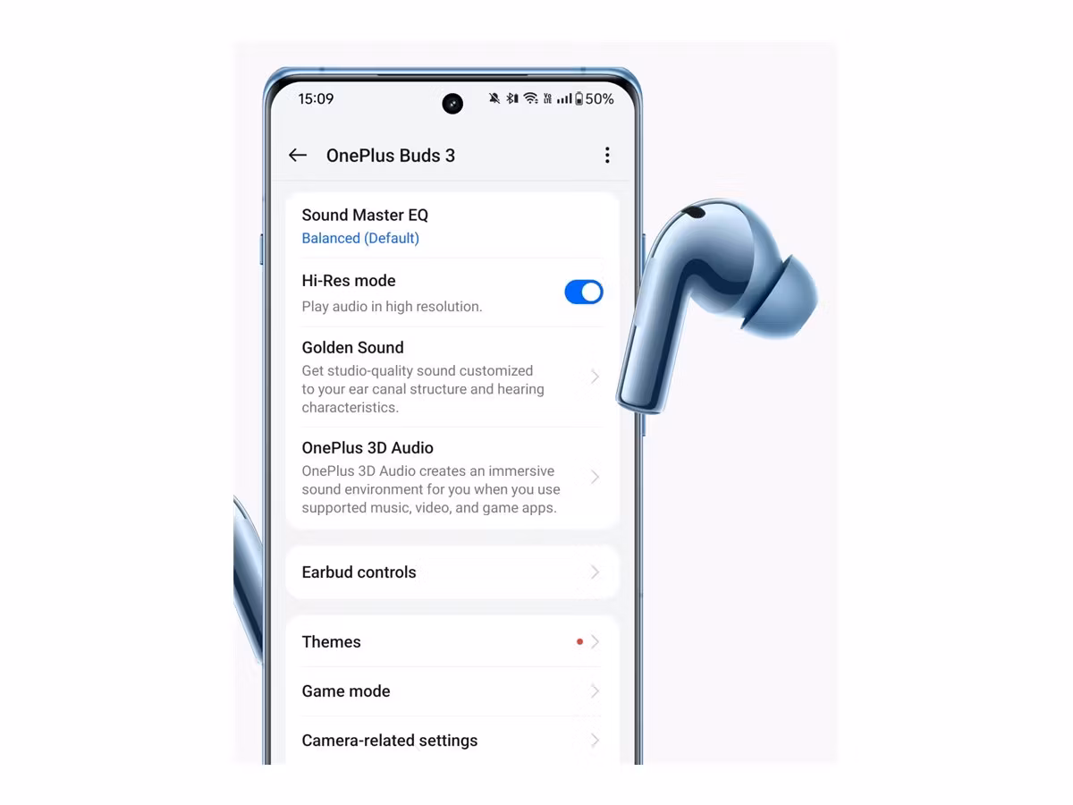 OnePlus Buds 3 trådlösa hörlurar Grå