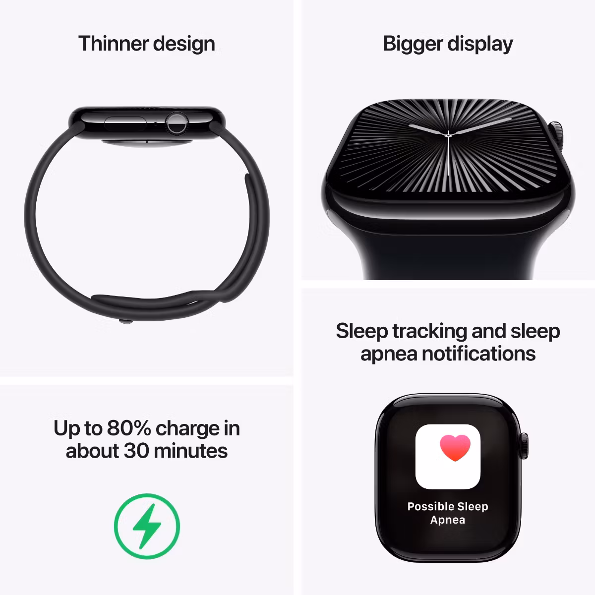 Apple Watch Series 10 GPS 46mm Guld Aluminium Case with Lila Band