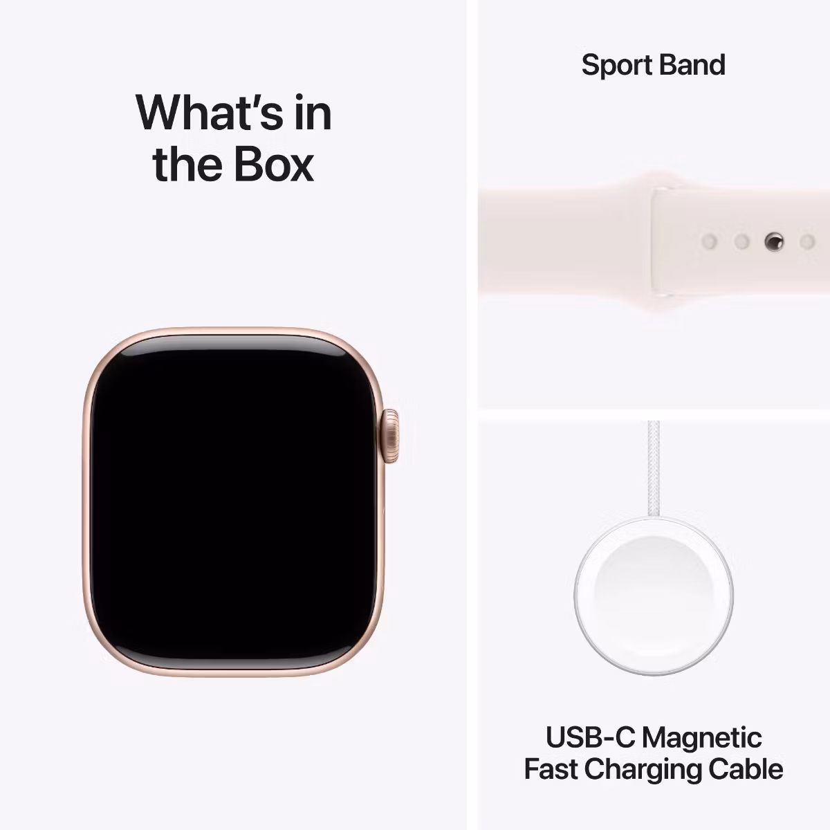 Apple Watch Series 10 GPS 46mm Guld Aluminium Case with Lila Band