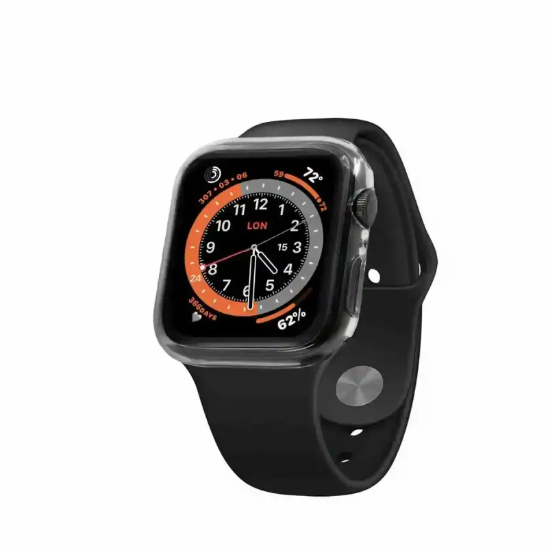 FIXED Pure Skyddsfodral med härdat glas för Apple Watch 41 mm Clear