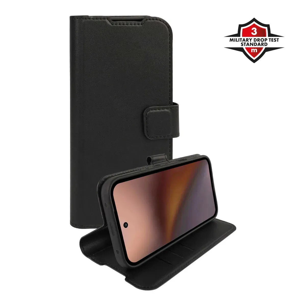 X2O Classic Wallet Plånboksfodral för Honor 600 Smart Svart