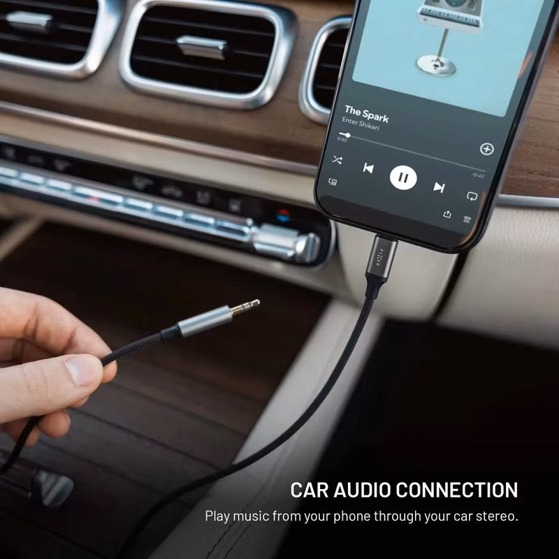 FIXED Link Premium USB-C till 3,5 mm Ljudkabel 1,5 m Rymdgrå
