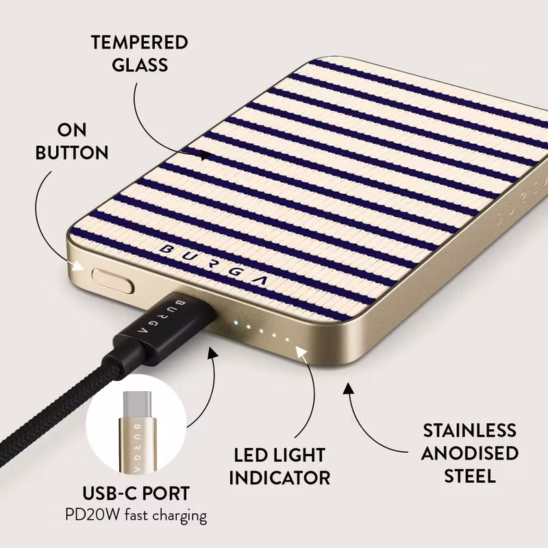 Burga Old Money 5 000 mAh MagSafe Powerbank Guld