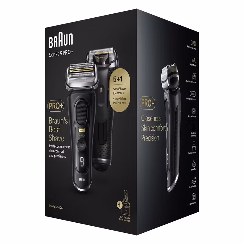 Braun Series 9 Pro+ 9560cc Wet & Dry Rakapparat Svart