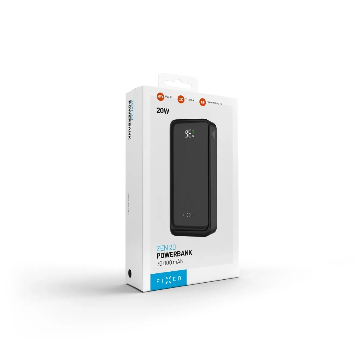 FIXED Zen2 20 FIXZEN2-20-BK 20 000 mAh 20 W Powerbank Svart