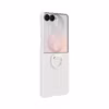 Samsung Galaxy Z Flip8 Silicone Ring Magnet Case silikonskal med ring Cream