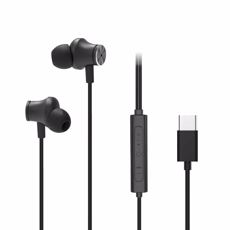 X2O USB-C ANC In-ear-headset med silikonpluggar 1,2 m Svart