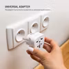 FIXED Reseadapter Schuko EU/Världen Vit
