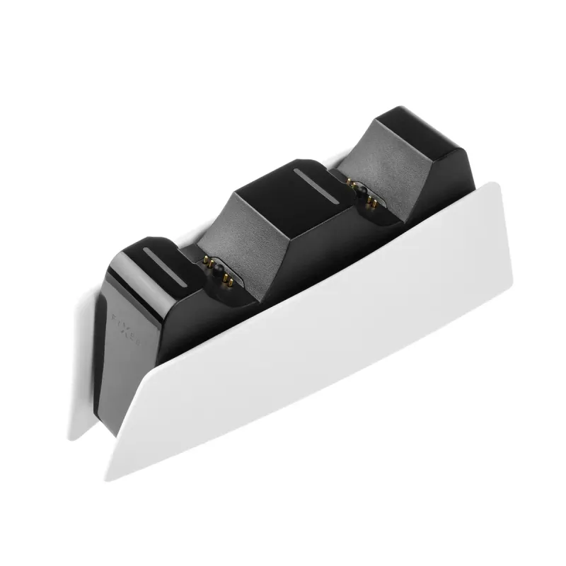 FIXED Laddstation FIXPS5-DCC-BW för 2 PS5 DualSense-kontroller Black/White