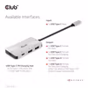 Club 3D CSV-1543 USB-C-hubb 10 Gbps med 2 × USB-C, 2 × USB-A och 100 W PD-laddning Grå