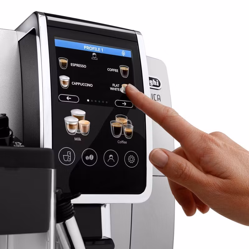 De'Longhi Dinamica Plus ECAM380.85.SB Helautomatisk espressomaskin Silver/Svart