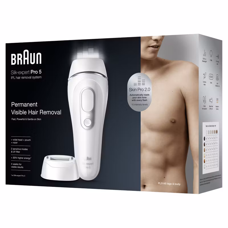 Braun Silk-expert Pro 5 PL5145 IPL Hårborttagning Vit