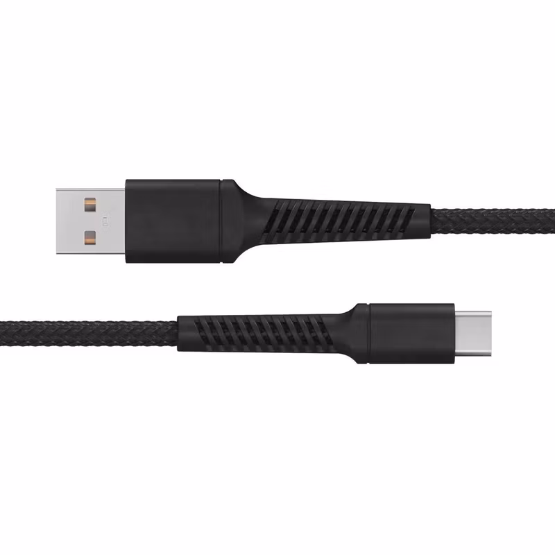 X2O Longlife 60 W USB-A till USB-C-kabel 2 m Svart