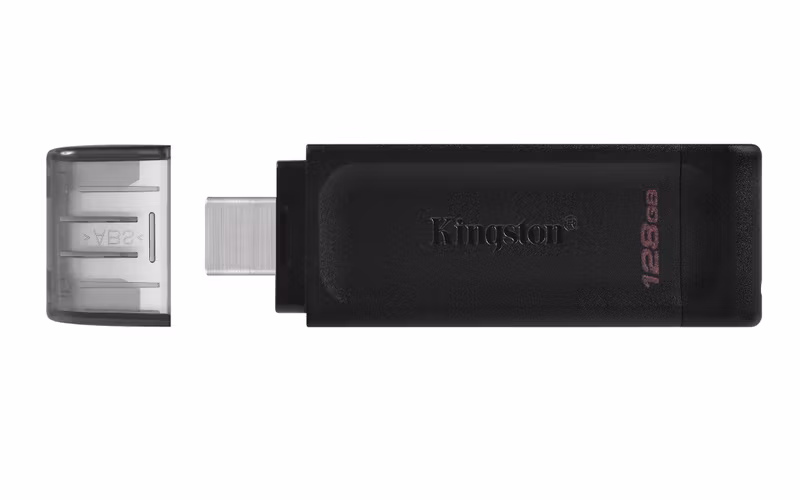 Kingston DataTraveler 70 128 GB USB-C 3.2 Gen 1 USB-minne Svart