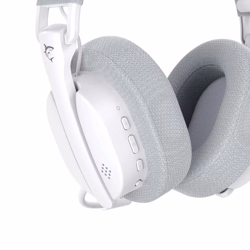 White Shark Premium FIRECREST Trådlöst Over-Ear Spelheadset Vit/Grå