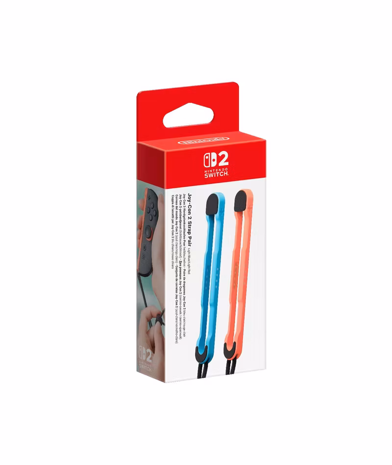 Nintendo Joy-Con 2 Strap Handledsrem Ljusblå/Ljusröd 2-pack