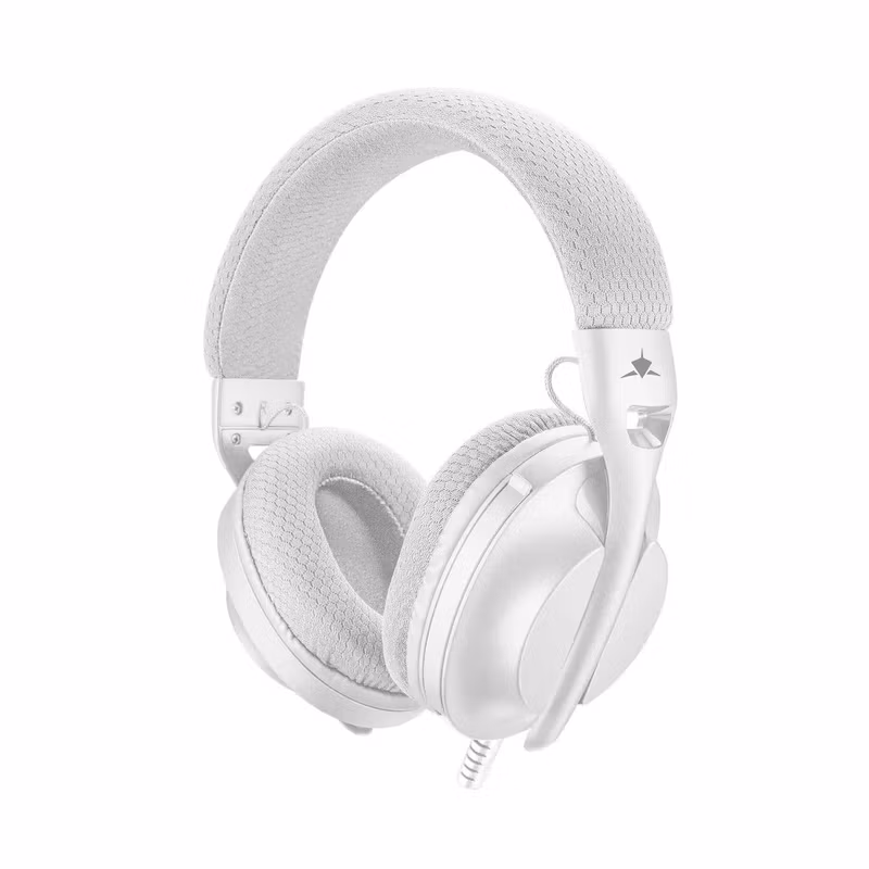 White Shark PARROT On-Ear Spelheadset Vit/Grå