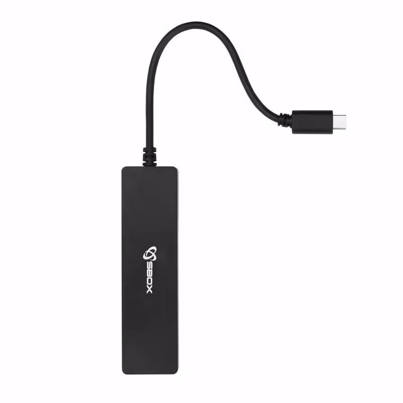 SBOX H-404C 4-portars USB-C-hubb med 4 × USB 3.0 Svart