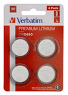 Verbatim CR2450 3 V Litium Knappcellsbatteri 4-pack