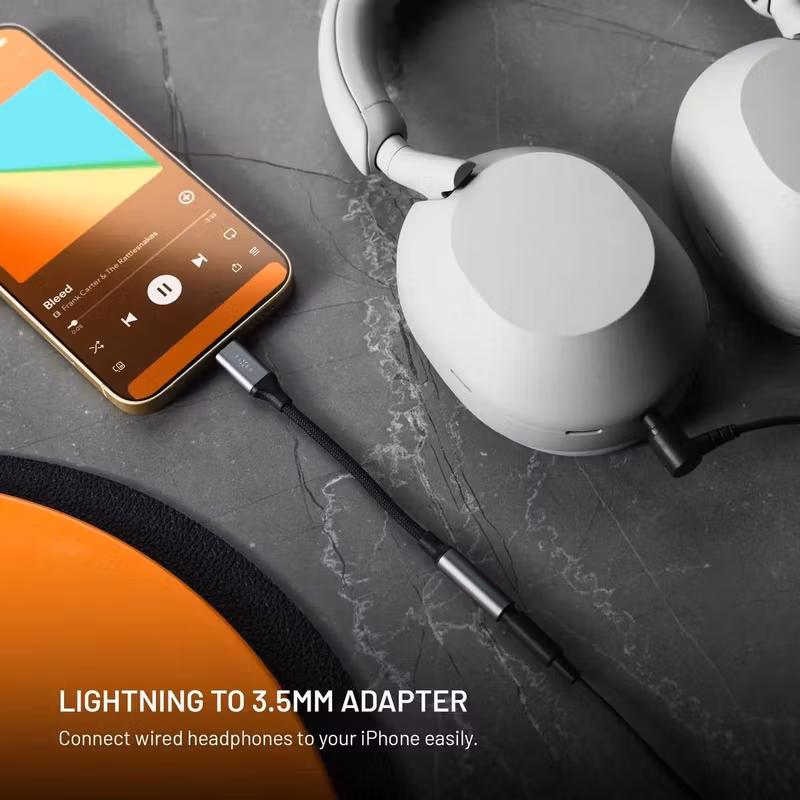 FIXED Link Premium Lightning till 3,5 mm Adapter Rymdgrå