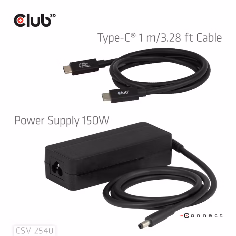 Club 3D CSV-2540 14-i-1 USB-C Dockningsstation 4 × 4K 60 Hz 150 W