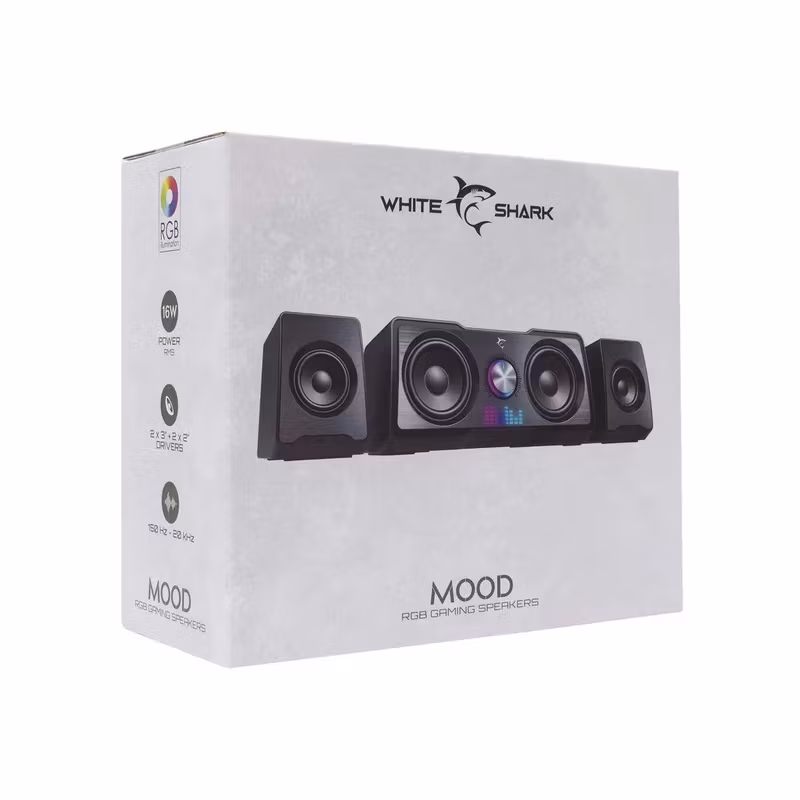 White Shark MOOD Stereo 2.2 Högtalare Svart