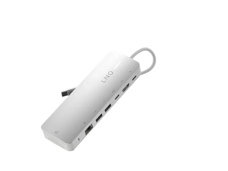 LINQ 9in1 SSD PRO USB-C-hubb 140 W med NVMe M.2-kabinett och 2,5 Gbps Ethernet