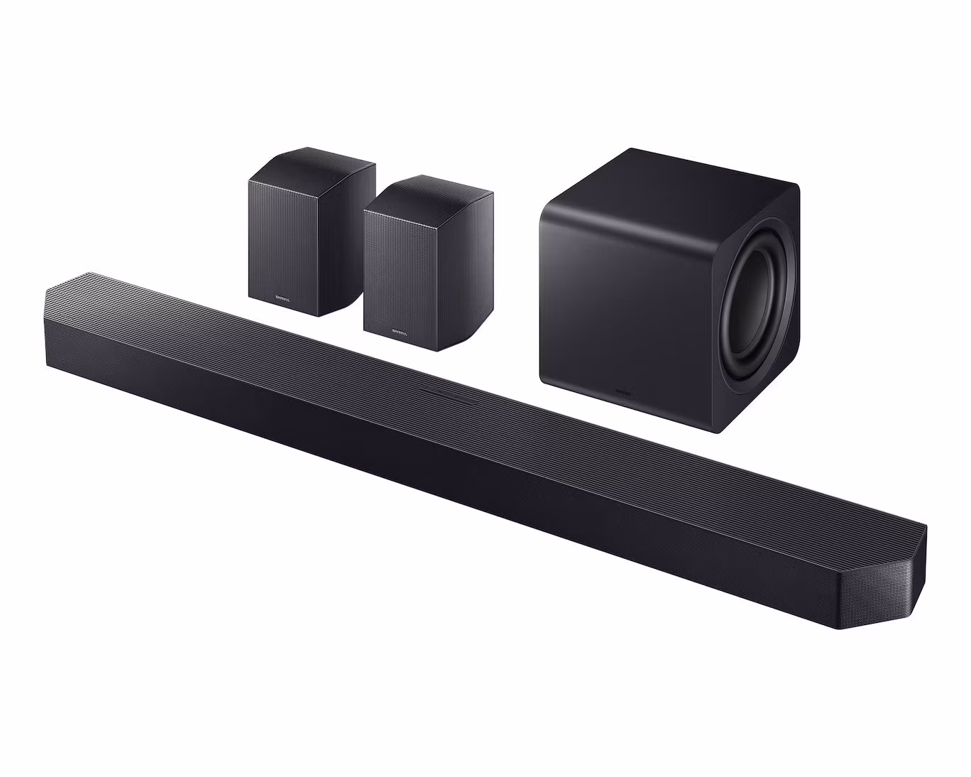 Samsung HW-Q990H Q-Series 11.1.4-kanal Dolby Atmos Soundbar med subwoofer och bakhögtalare Titan Black