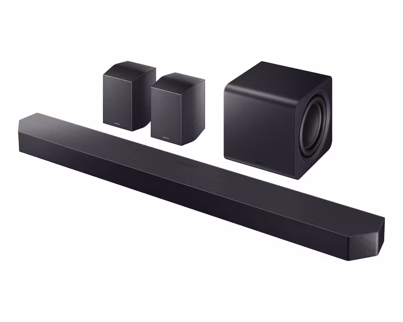 Samsung HW-Q990H Q-Series 11.1.4-kanal Dolby Atmos Soundbar med subwoofer och bakhögtalare Titan Black