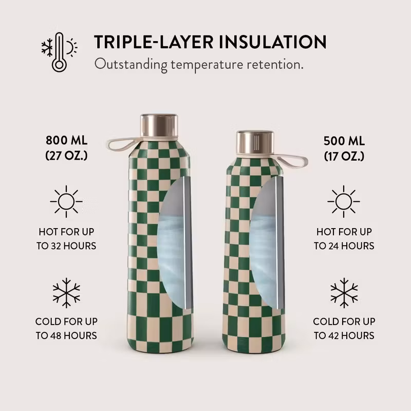 Burga Ivy League 800 ml Vatten-/Termosflaska i rostfritt stål