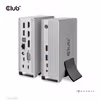 Club 3D CSV-1568 USB-C-dockningsstation 10 Gbit/s för tre skärmar med 120 W nätadapter Grey