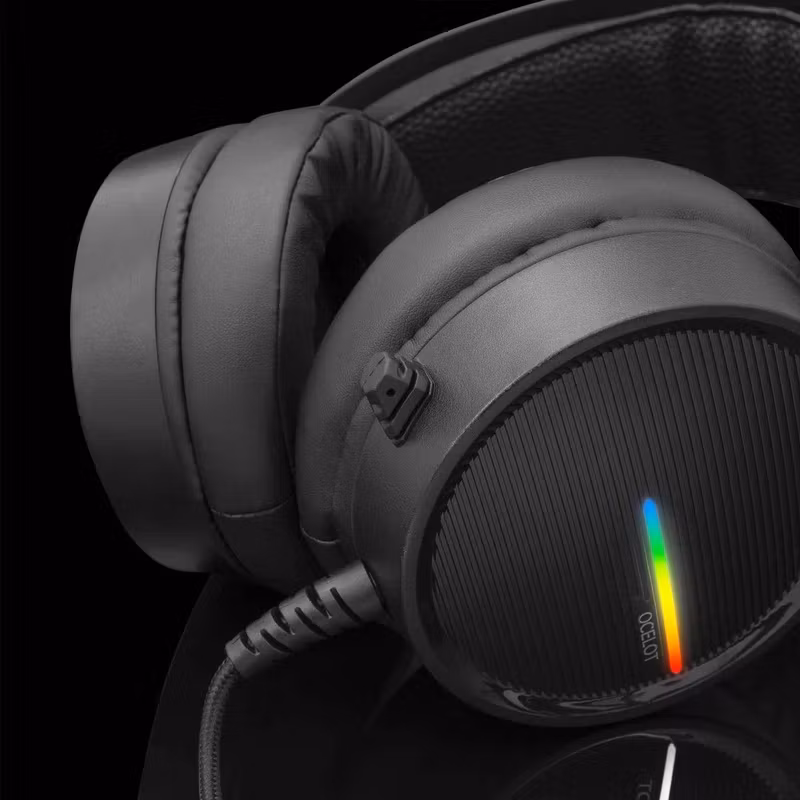 White Shark OCELOT On-Ear Spelheadset Svart