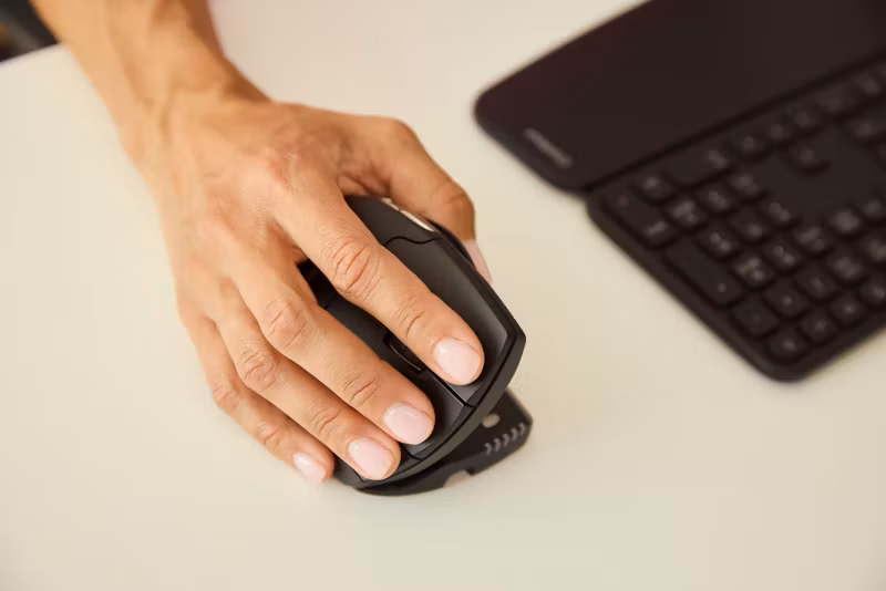 Contour Design Unimouse CDUMBK11001 trådlös ergonomisk mus Svart