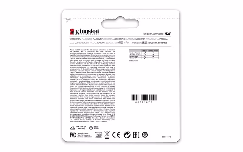 Kingston DataTraveler Micro 64 GB USB 3.2 Gen 1 USB-minne Silver