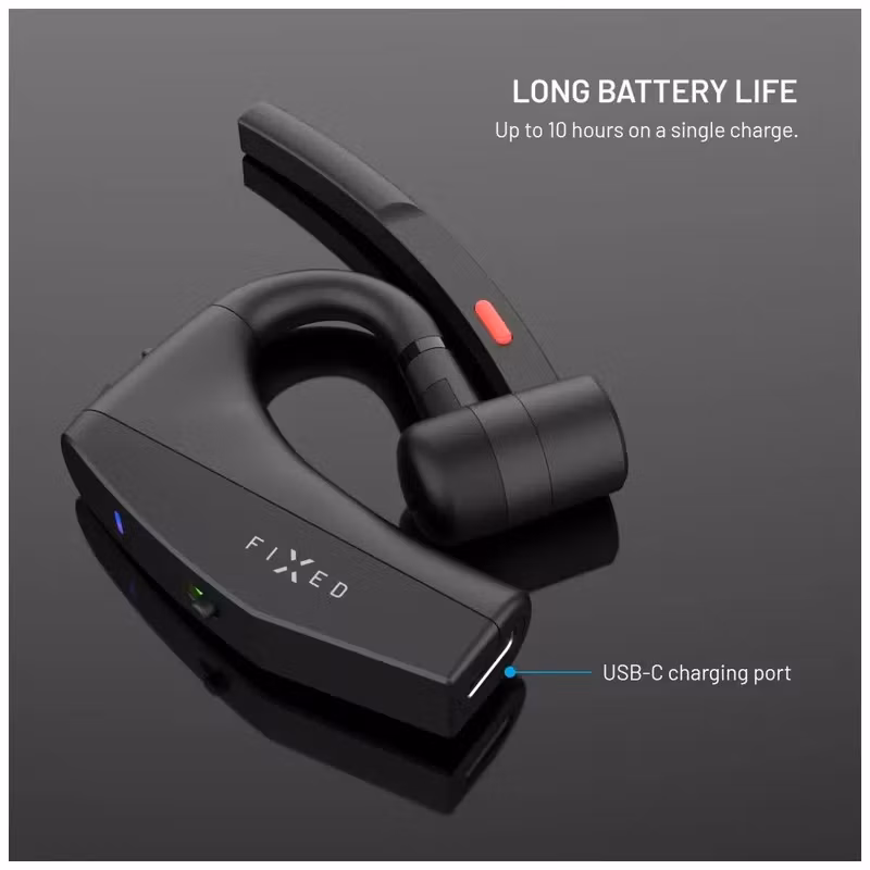 FIXED Talk Pro Open-Ear Bluetooth Mono Headset med ENC Svart