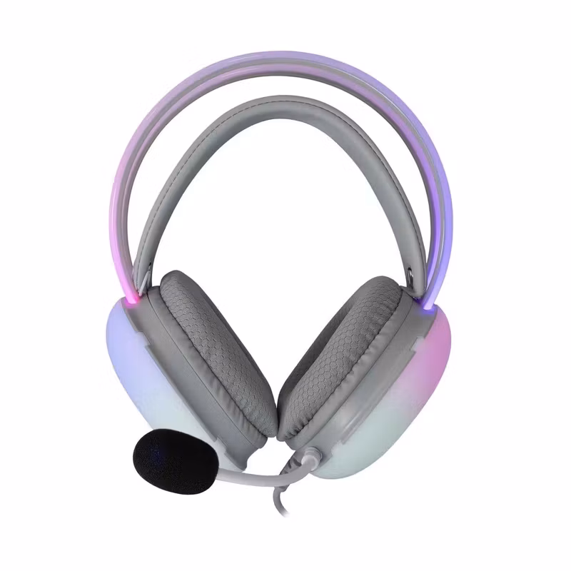 White Shark FIREFLY On-Ear Gamingheadset med sladd RGB Vit