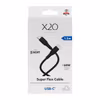X2O Superflex USB-C till USB-C-kabel 60 W 1,5 m Svart