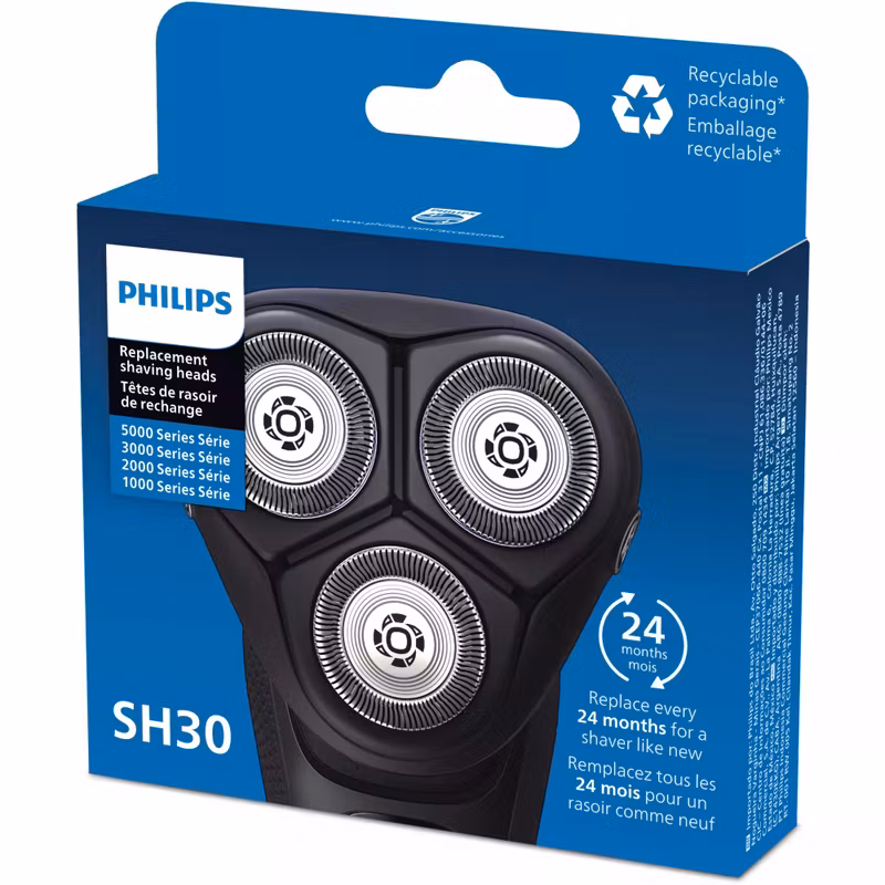 Philips Series 3000 SH30/50 Rakhuvuden 3-pack Silver