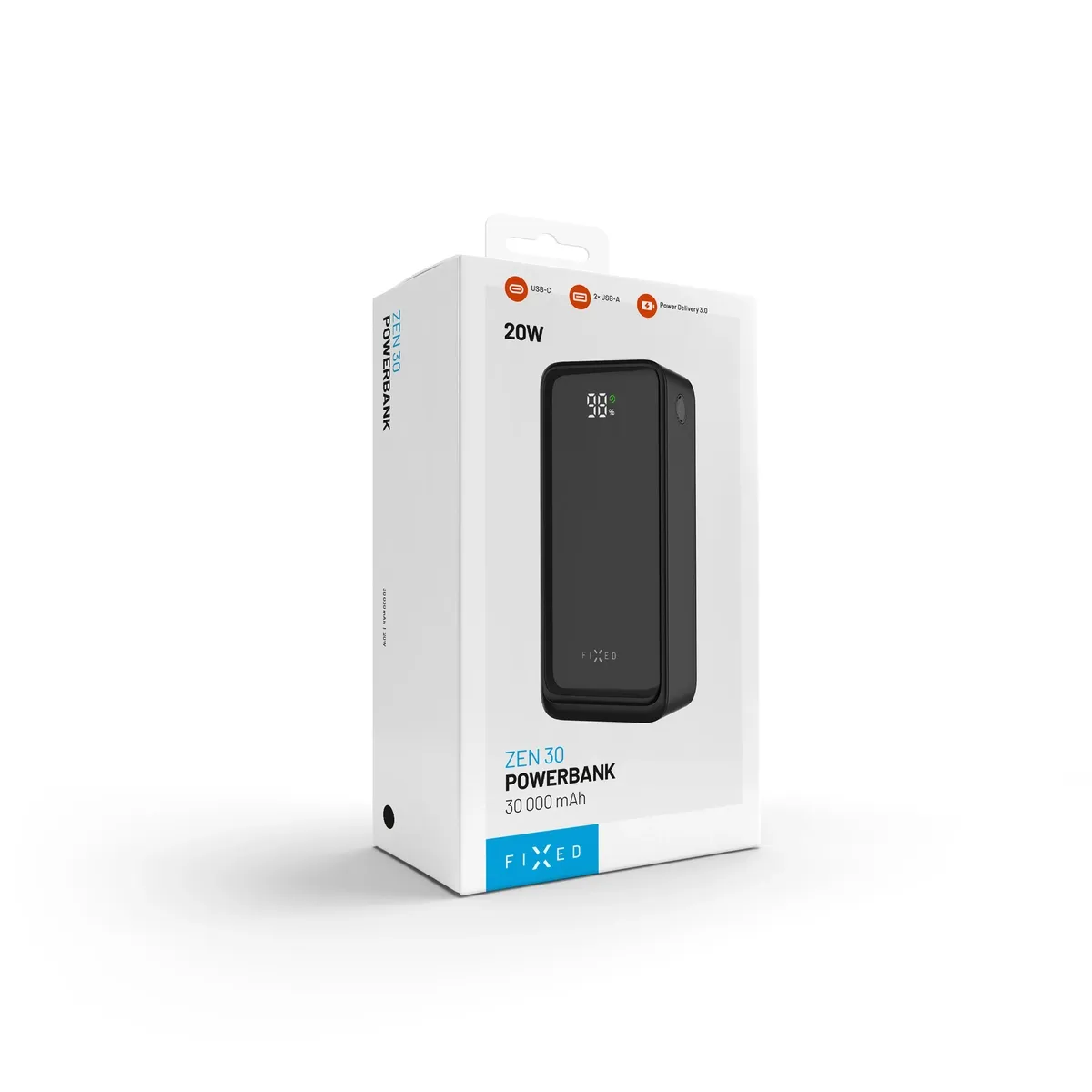 FIXED Zen2 30 FIXZEN2-30-BK 30 000 mAh 20 W Powerbank Svart