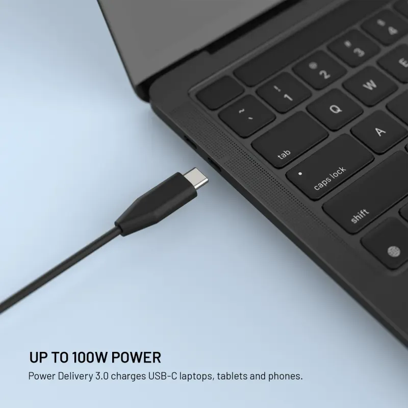 FIXED FIXCG100-PAD-BK 100 W GaN USB-C Laptopladdare 3 m Black